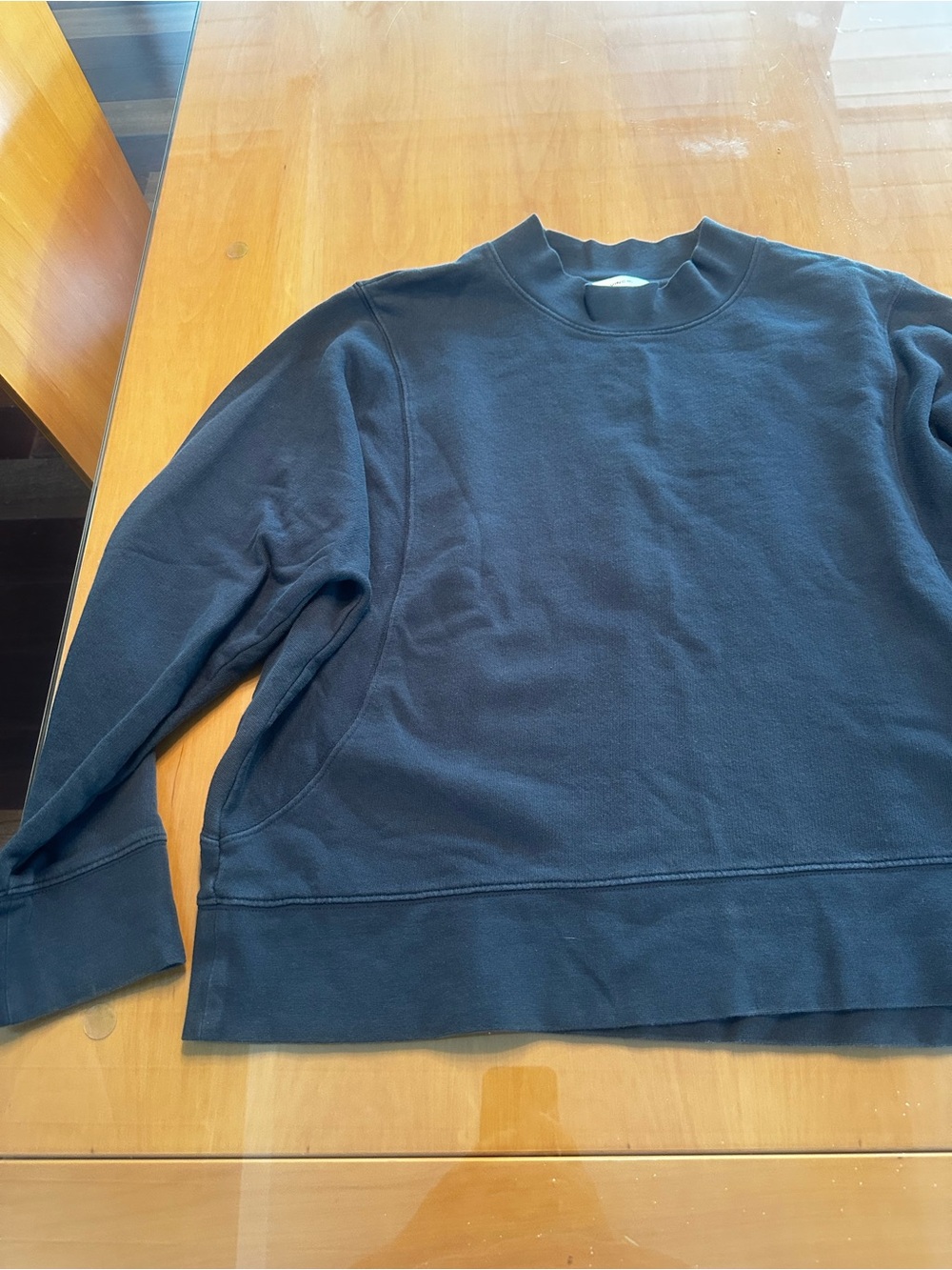 Vince Navy Blue Mockneck Sweatshirt